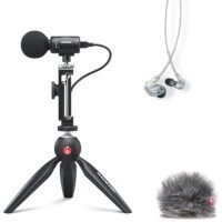 Shure MV88+SE215-CL-EFS Portable videography kit Black